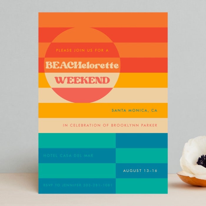 beachelorette party invite