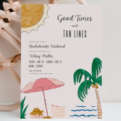 good times and tan lines invite