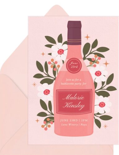 summer wine party invitation