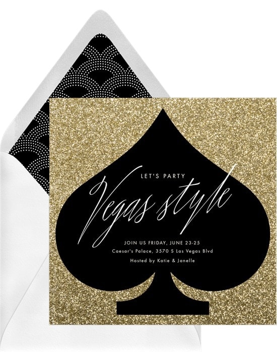 vegas style bachelorette party invitation