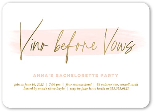 vino before vows party invitation
