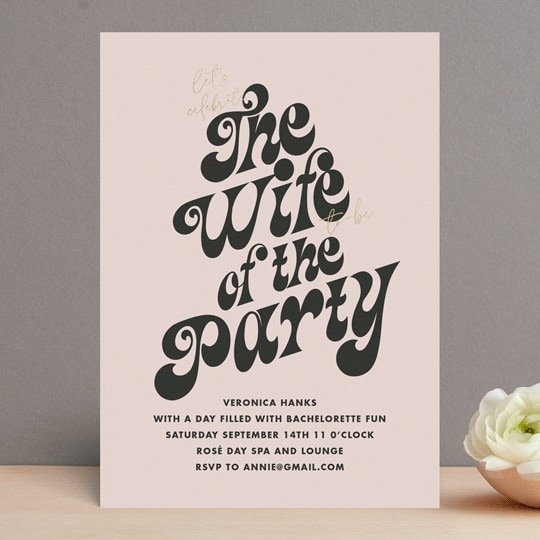 wife of the party invitation