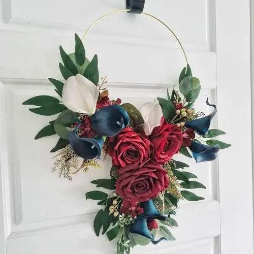 Autumn winter hoop bouquet