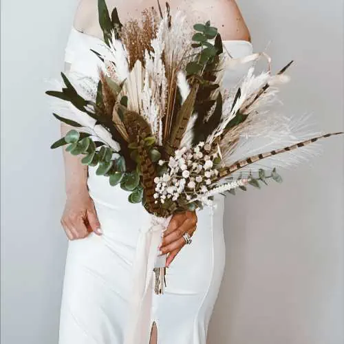 Boho feather bouquet