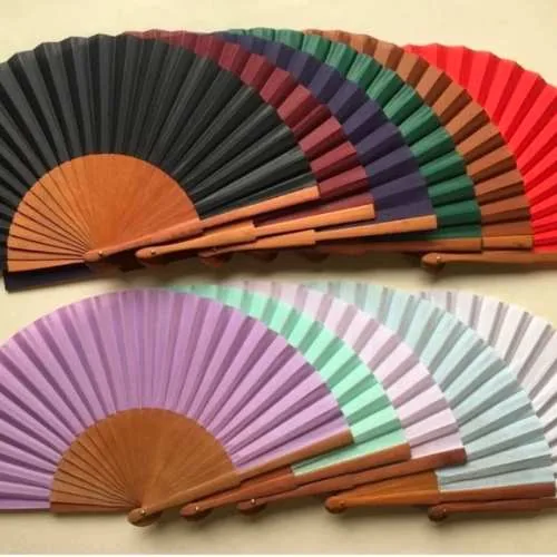 Colorful hand held fans