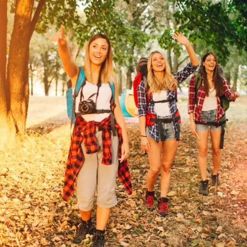 Hiking outdoors bachelorette party