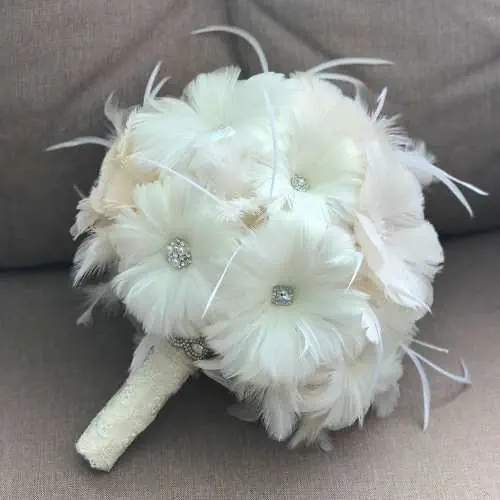 Ivory Feather Bouquet