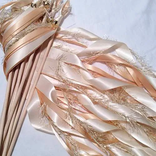 Ivory and bell ribbon streamer