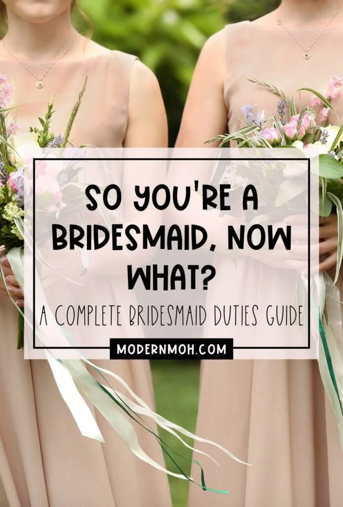 bridesmaid duties guide pin cover