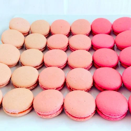 barbie pink macarons