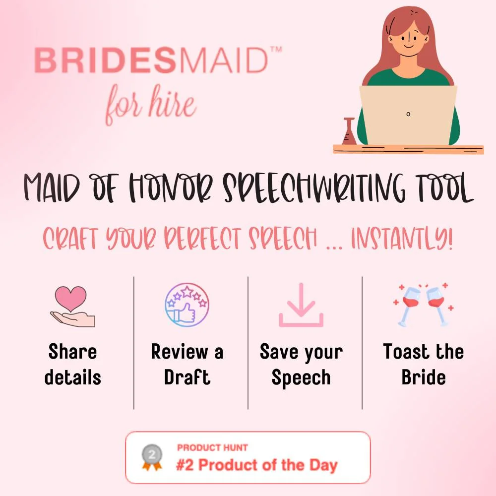 Bridesmaid for Hire Speechwriting tool