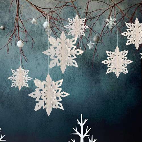 Hanging snowflakes decoration