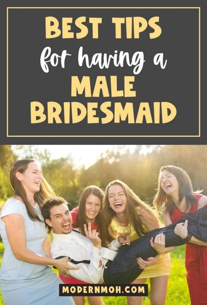 male bridesmaid tips pin