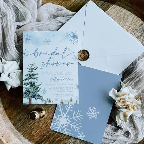 winter bridal shower invitation