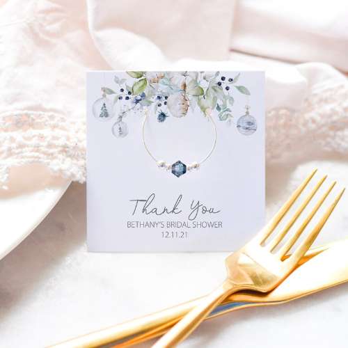 winter wine charm favor