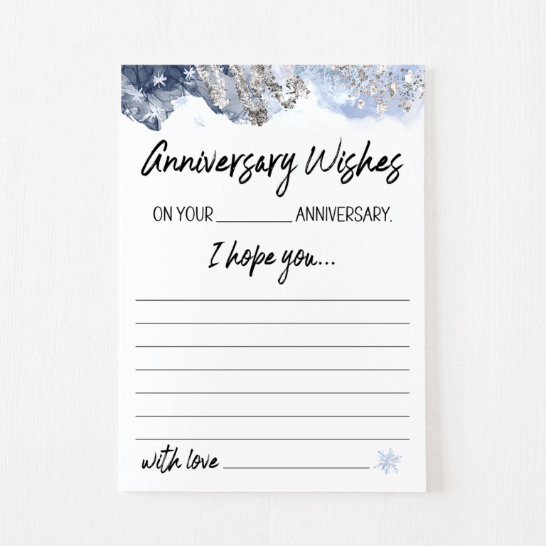Anniversary Wishes Cards (Winter)