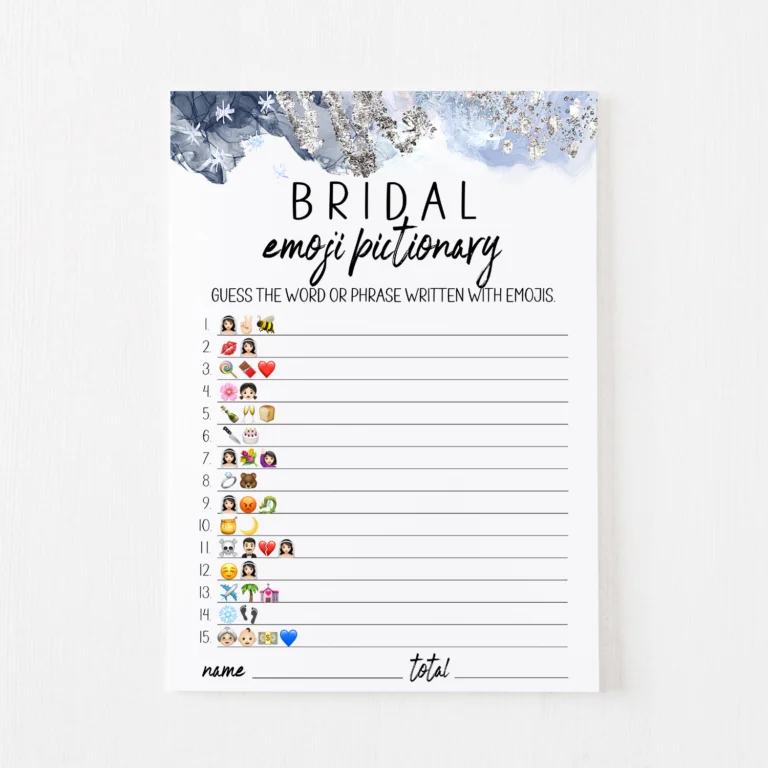 Bridal Emoji Pictionary Winter