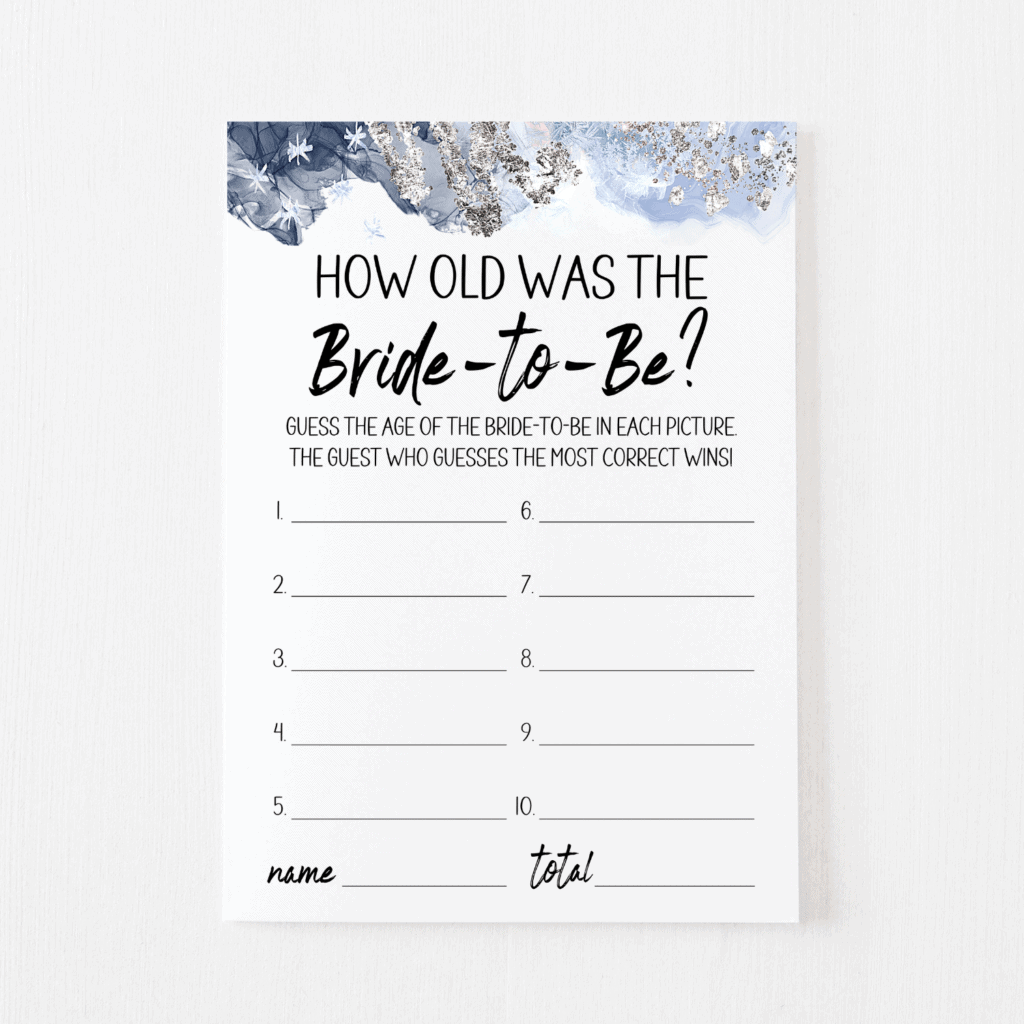 How Old Was the Bride Cards (Winter) - Modern MOH