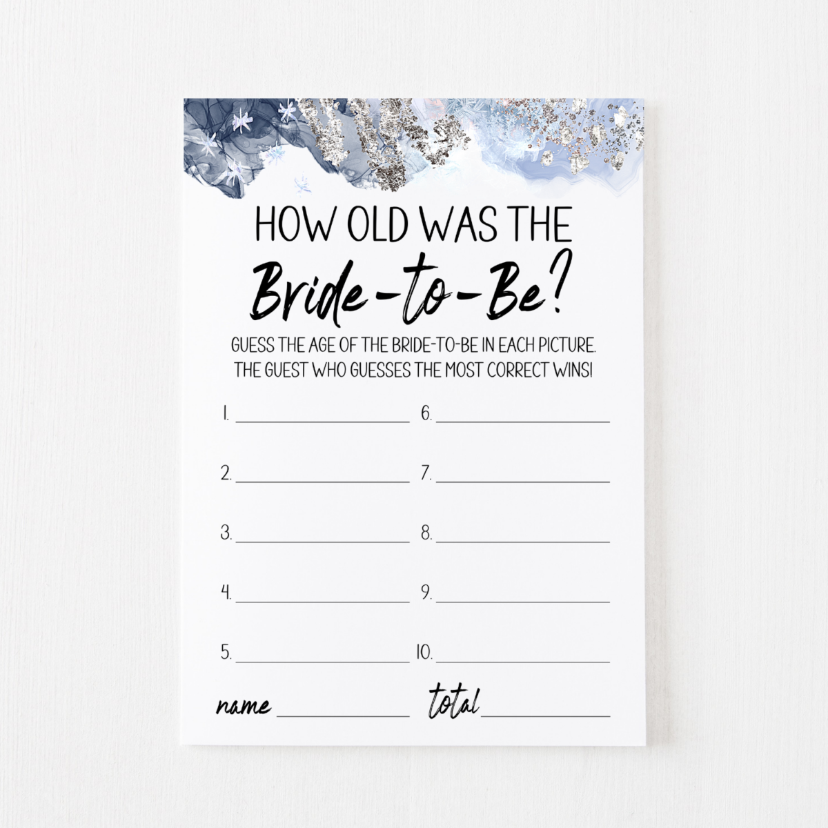 How Old Was the Bride Cards (Winter) - Modern MOH