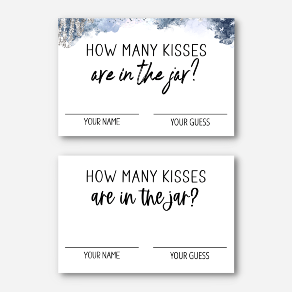 How many kisses cards winter How many kisses cards winter