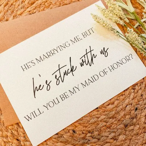 stuck with us proposal card