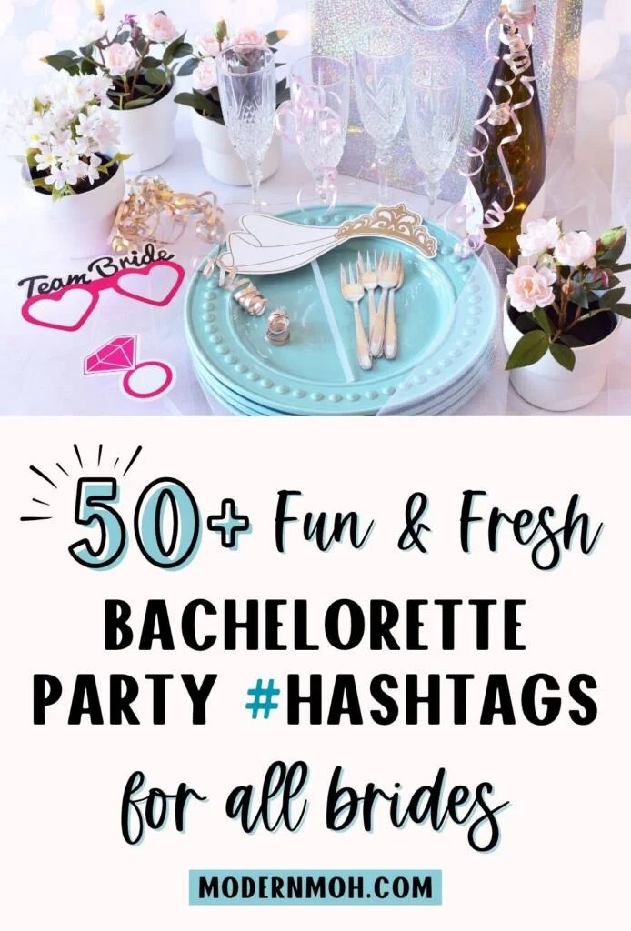Bachelorette party hashtags pin