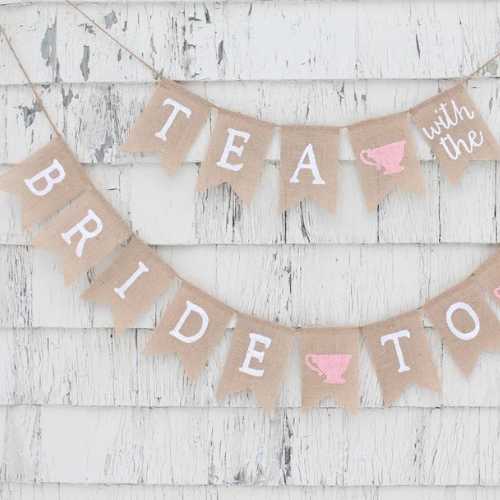 Bridal Shower Burlap Banner