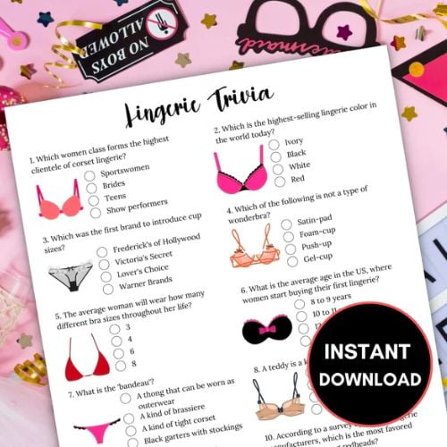 Lingerie Trivia Quiz