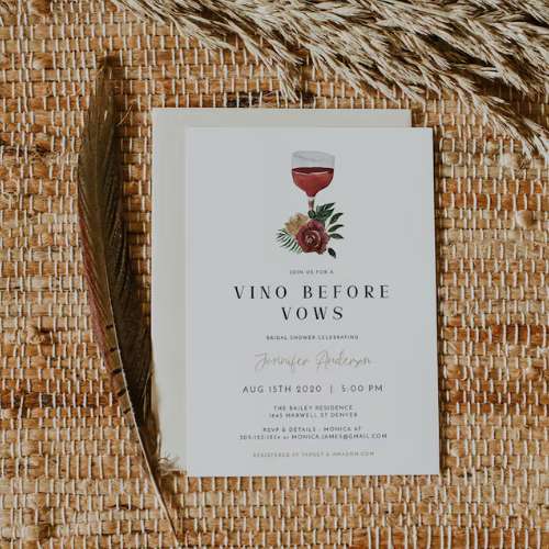 Vino Before Vows Invitation