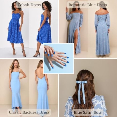 Something Blue bridal shower dress
