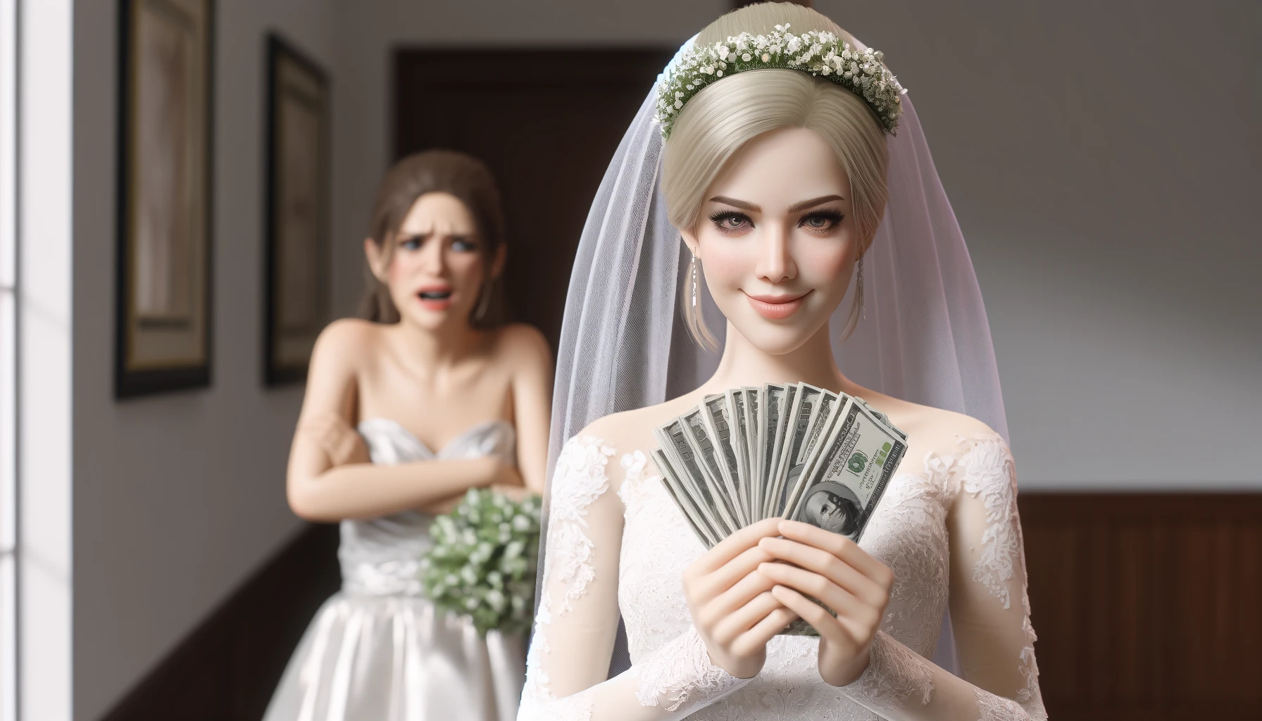 Bridesmaid realizes bride's deception