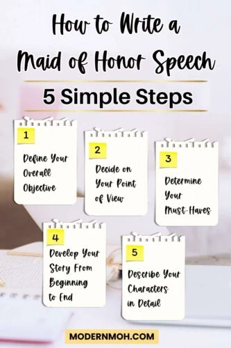 How to Write a Maid of Honor Speech infographic
