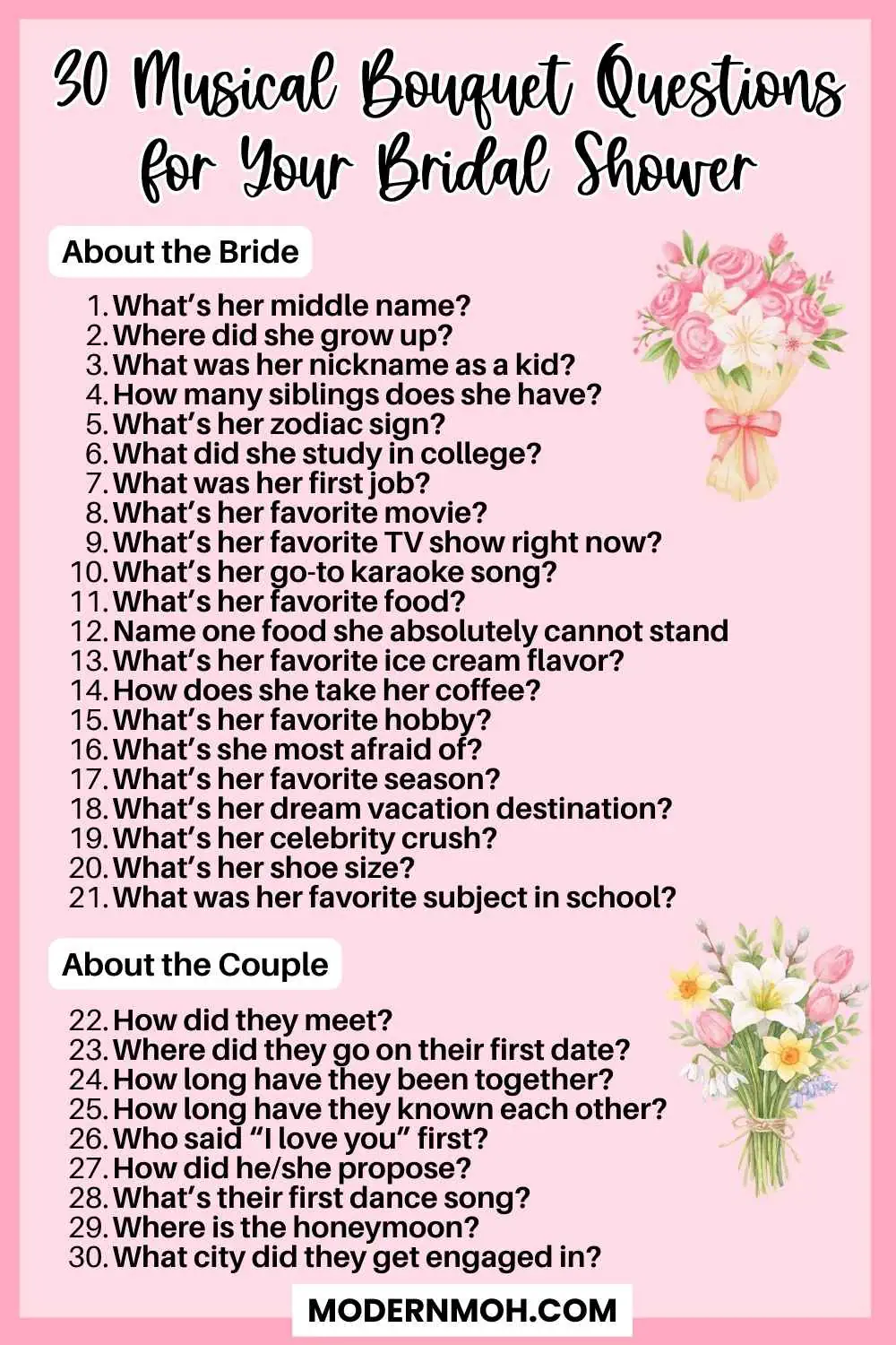 Musical Bouquet: A Lively and Fun Bridal Shower Game