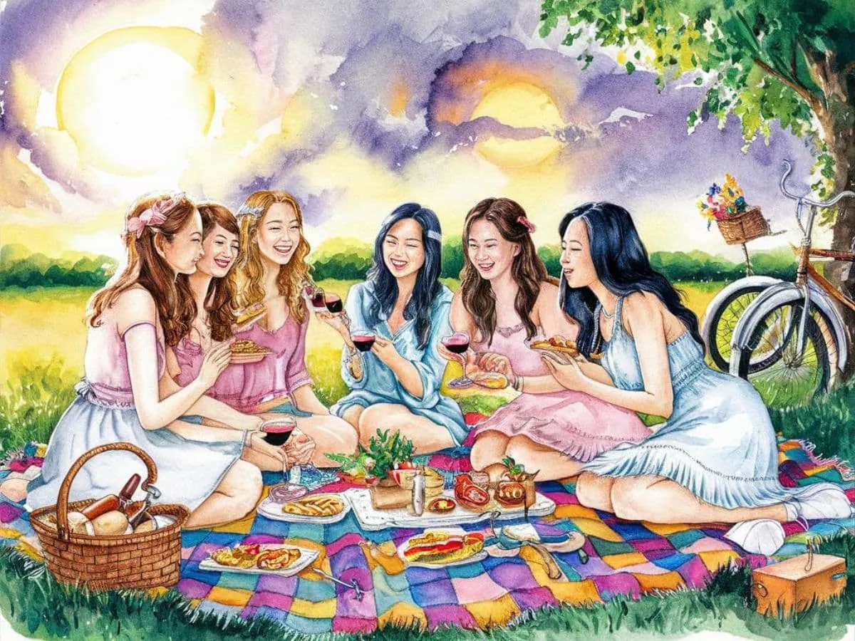 group of friends having a picnic captures the meaning of various Friend and Friendship Quotes