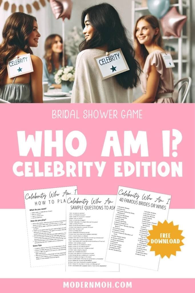 Who Am I Celebrity Edition Pin