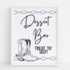 Dessert Bar Western themed printable sign