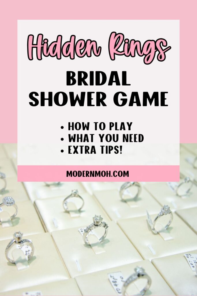Hidden Rings Bridal Shower Game Pin