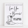 Love you a Brunch Western theme printable