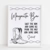 Margarita Bar Western theme bridal shower sign