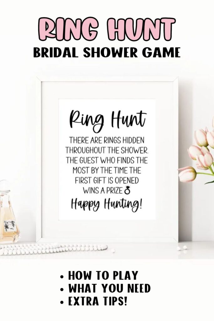 Ring Hunt Bridal Shower Game Pin