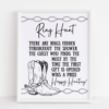 Ring Hunt sign Western theme