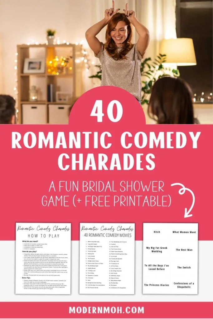 Romantic Comedy Charades Pin