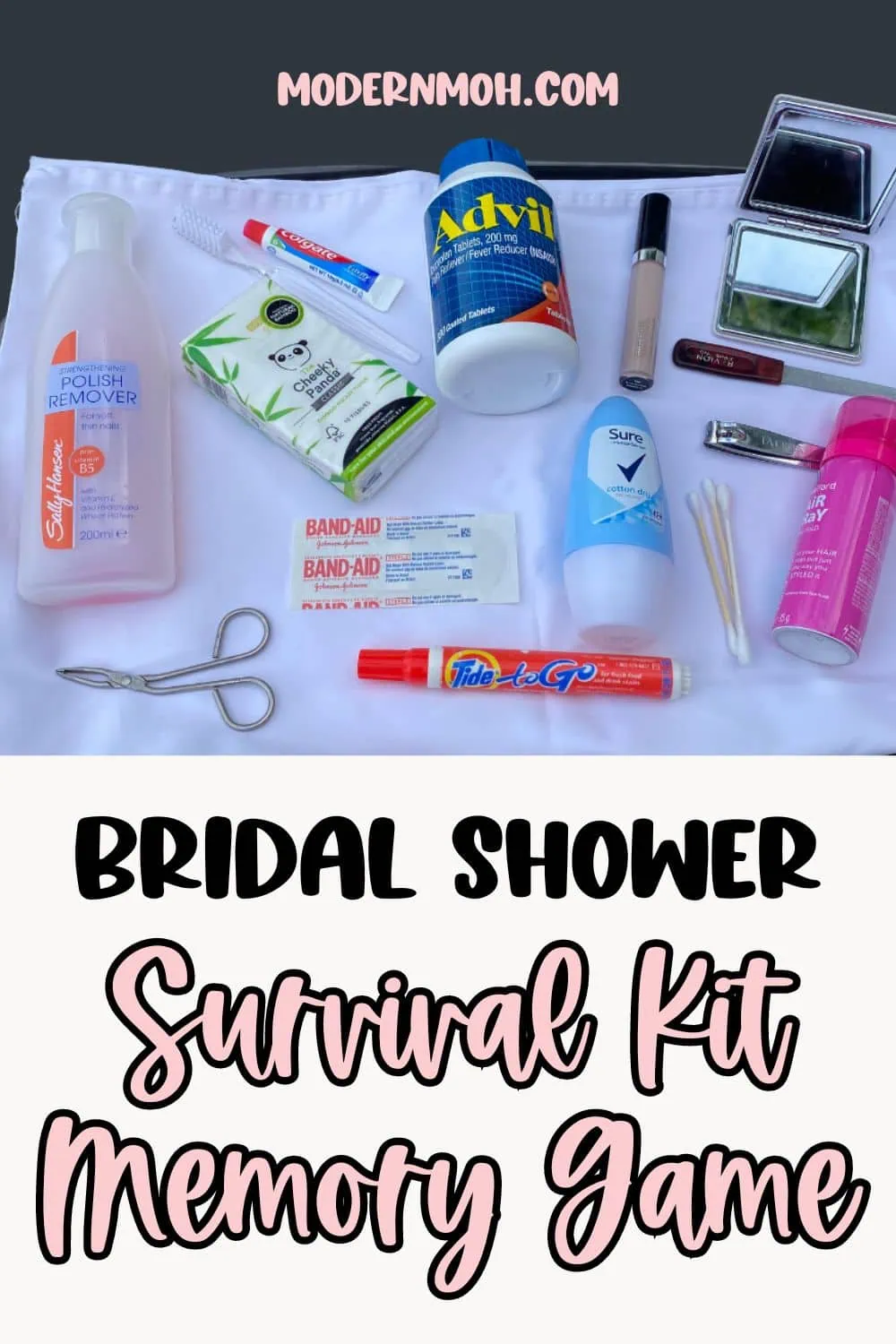 Bridal Shower Survival Kit Memory Game: How to Play