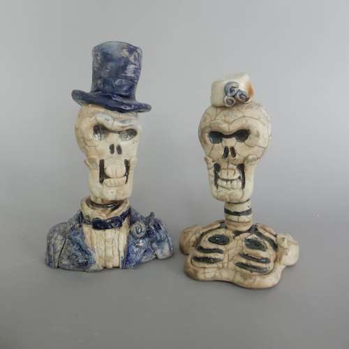 Bride and groom busts