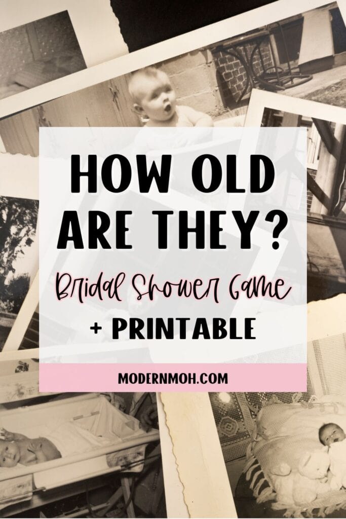 How old are they bridal shower game pin