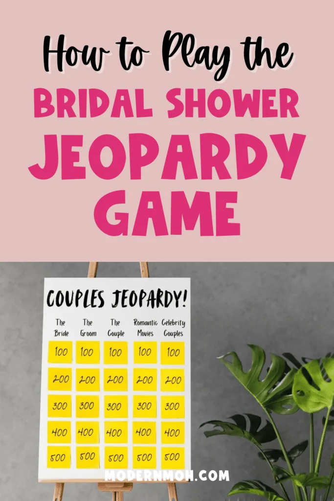 Bridal Shower Jeopardy game pin