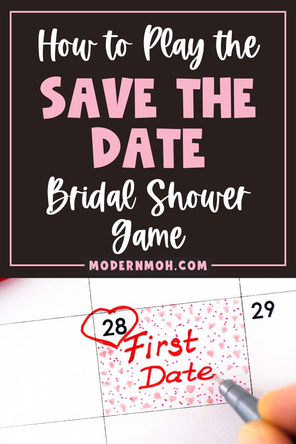 Save the Date Bridal Shower Game: How to Play
