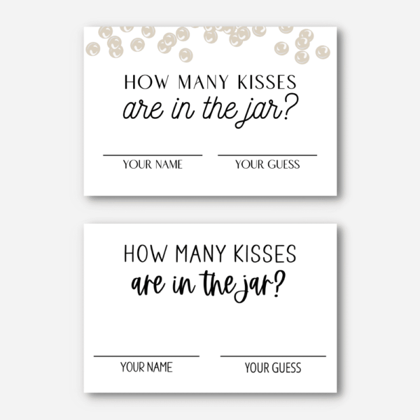 How many kisses cards PearlsProsecco How many kisses cards PearlsProsecco