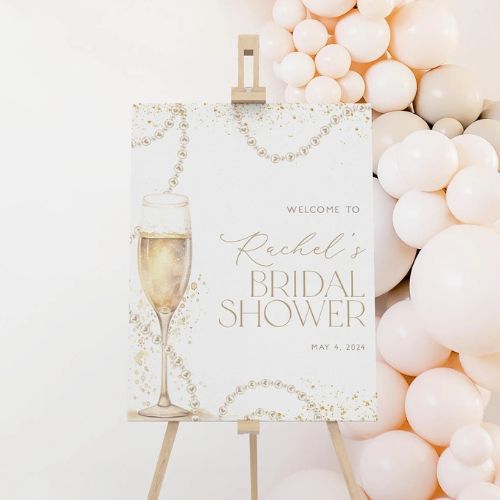 Pearl Necklace Welcome sign