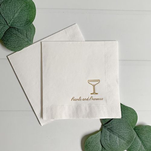 Pearls and Prosecco Napkins